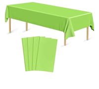 Bouiexye 4 Stück Einweg Tischdecken 137 x 274 cm Tischdecke aus Kunststoff Salbeigrün Rechteckige Tischabdeckung Gartentischdecke für Gastronomie Party Hochzeiten Grillen Picknick