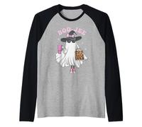 Boujee Boo JEE Carino Fantasma in Rosa Halloween Ragazza Maglia con Maniche Raglan