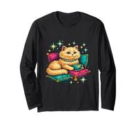 Boujee Cat Fancy Spoiled Rich Energy Glam Sassy Posh Corona Maglia a Manica