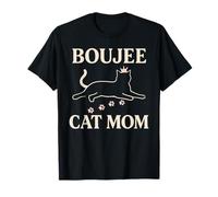 Boujee Cat Fancy Spoiled Rich Energy Glam Sassy Posh Corona Maglietta