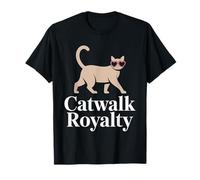 Boujee Cat Fancy Spoiled Rich Energy Glam Sassy Posh Corona Maglietta