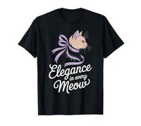 Boujee Cat Fancy Spoiled Rich Energy Glam Sassy Posh Corona Maglietta