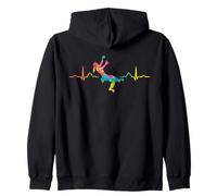 Boulderer Heartbeat ECG Boulder Bambini Boulder Felpa con Cappuccio