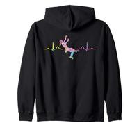 Boulderer Heartbeat ECG Boulder Bambini Boulder Felpa con Cappuccio