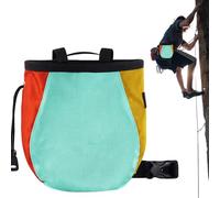 Bouldering - Borsa per gesso ricaricabile con cintura in vita, tasche portaoggetti per arrampicata su roccia, attrezzatura da esterno, per sollevamento pesi, ginnastica, allenamento, sport all'aria