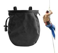 Bouldering Chalk Bag - Waterproof Adjustable Leakproof Climbing Pouch, Drawstring Chalks Belt Holder, Secure Waist Clip, Easy-Access Chalk Storage for Climber Beginner Athlete