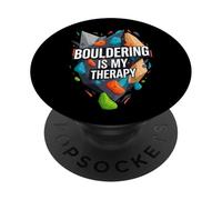 Bouldering Is My Therapy Climber Rock Climbing Design PopSockets PopGrip Adesivo