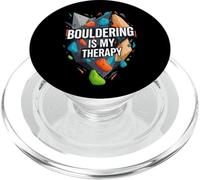 Bouldering Is My Therapy Climber Rock Climbing Design PopSockets PopGrip per MagSafe