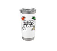 Bouldering Rock Climb Hard Fall Hard Repeat Bicchiere termico in acciaio inox doppia parete