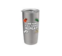 Bouldering Rock Climb Hard Fall Hard Repeat Bicchiere termico in acciaio inox doppia parete