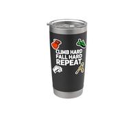Bouldering Rock Climb Hard Fall Hard Repeat Bicchiere termico in acciaio inox doppia parete