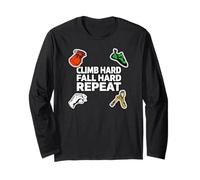 Bouldering Rock Climb Hard Fall Hard Repeat Maglia a Manica