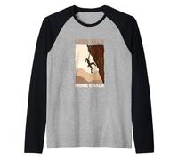 Bouldern Retro Arrampicata Alpinismo Boulderer Maglia con Maniche Raglan