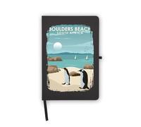 Boulders Beach South Africa, quaderno con pagine bianche, copertina in similpelle, agenda, diario, quaderno di lavoro