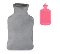 Boule Acqua Calda 1,5 Litri Borsa Scaldaletto Gomma Hot Water Bottle Rosa Fodera