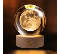 Boule de cristal de 60 mm pour gâteau d'anniversaire, Happy Birthday, presse-papier en verre, décoration de boule de cristal, cadeau pour amis, anniversaire, festival (Luna)