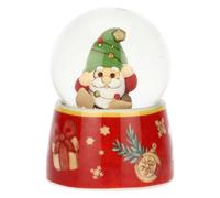 THUN, Boule De Neige Con Gnomo Oliver in Vetro e Ceramica di Alta Qualità, Versione Piccola, Collezione Natale, Arredamento da Collezione, Idea Regalo per Natale, Ø 4,8 cm, 6,7 cm h