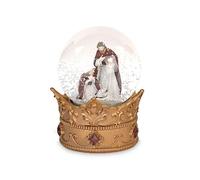 Boule dei Neige corona di natale con PRESEPE natività 13.5x11 cm 1EVH