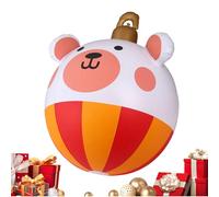 Boule pour Noël - Gonflable Décoration Géante Ours Cerf | 58cm PVC Ambiance Festive Extérieur Intérieur Jardin Allée Porte Maison Fête Ornements Jouet PVC 60cm Patio Arbre Fête Décor