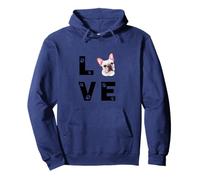 Bouledogue Francese Cane Love Regalo Felpa con Cappuccio