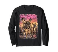 Bouledogue Francese Retro Cane Maglia a Manica