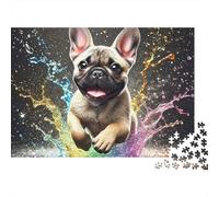 Bouledogue Francese Schizzo Colorato Puzzle 1000 Pezzi per Adulti 70x50cm/1000pcs