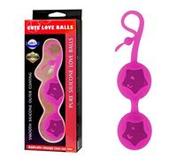 Boules de geisha Cute Love rose en silicone