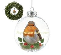 Boules De Noël - 8 X 8 Cm | Boules Décoratives À Remplir | Pendentif Colibri | Décoration De Noël Colibri | Pour La Maison, La Table, La Fenêtre, La Porte, La Cuisine, Le Salon, La Chambre À Coucher,