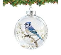 Boules De Noël - 8 x 8 cm | Boules Décoratives À Remplir | Pendentif Colibri | Décoration De Noël Colibri | Pour La Maison, La Table, La Fenêtre, La Porte, La Cuisine, Le Salon, La Chambre À Coucher,