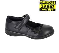Boulevard Adolescenti, Ragazze Similpelle Touch Scarpe Scuola Lacci Nero