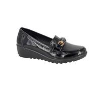 Boulevard Donna L 407 Saddle Trim Zeppa Scarpe, Nero , 39 EU