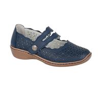Boulevard Jemima Scarpe Basse Donna Designer Casual Chic Navy Touch Fastening