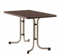 Boulevard-Klapptisch, 115x70x72 CM Champagne Stahrohrgestell Mecalit-pro-Platte