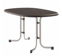 Boulevard-Klapptisch,140x90x72 CM,Grafite Stahrohrgestell,Mecalit-pro-Platte