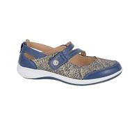 Boulevard Ladies Mary Jane Sandali Scarpe Basse EEE Scarpe comode da Bar a vestibilità Ampia Taglia UK 3-9 (Navy, UK 5 / EU 38 Ladies)