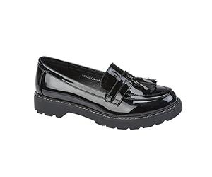 Boulevard Mocassini da donna con tacco basso e nappe, colore nero, Nero , 37 EU