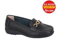 Boulevard Mocassini Donna Casual Design Extra Larghe Nero, Tomaia Action Leather