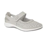 Boulevard - Scarpe aperte traforate (pianta larga), da donna, Grigio (grigio), 43 EU