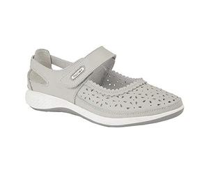 Boulevard - Scarpe aperte traforate (pianta larga), da donna, Verde (grigio), 37 EU