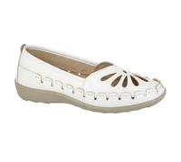 Boulevard Scarpe casual da donna/donna in pelle, bianco, 41 EU