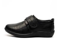 Boulevard Scarpe Classiche Donna Casual Bar Con Lacci Largo Nero PU