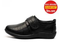 Boulevard Scarpe Classiche Donna Casual Bar Con Lacci Largo Nero PU