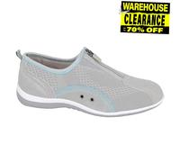 Boulevard Scarpe Donna Tempo Libero In Camoscio Tessile Grigio Zip