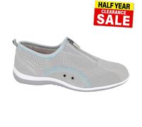 Boulevard Scarpe Donna Tempo Libero In Camoscio Tessile Grigio Zip