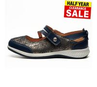 Boulevard Suzie Classico da Donna Moda Casual Comfort Scarpe Blu (Largo Fit)