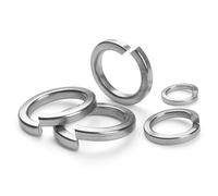 BOUMVID 50 Pezzi M6 Rondelle Elastiche a Spirale, Rondella Acciaio inossidabile 304, Rondella a Molla A2 V2A DIN 127 Forma B, Rondelle di Sicurezza con Blocco Elicoidale in Acciaio Inox