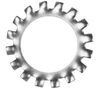BOUMVID Rondelle Esterne di Bloccaggio Denti a Stella M6 x 11mm, 50 Pezzi Dente Rondella di Bloccaggio in Acciaio Inossidabile 304, Rondella di sicurezza Seghettate, Rondelle Seghettate