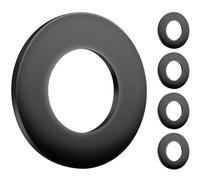 BOUMVID Rondelle Piatte M20 x 37 mm, 5 Pezzi Rondelle O Ring Nero, Rondella di Rotonda Distanziatore, Acciaio al Carbonio Rondella Metallo Distanziali per Riparazioni a Casa Viti Filettate