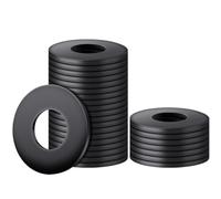 BOUMVID Rondelle Piatte M4 x 9 mm, 100 Pezzi Rondelle O Ring Nero, Rondella di Rotonda Distanziatore, Acciaio al Carbonio Rondella Metallo Distanziali per Riparazioni a Casa Viti Filettate