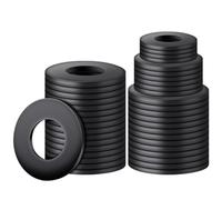 BOUMVID Rondelle Piatte M6 x 12 mm, 100 Pezzi Rondelle O Ring Nero, Rondella di Rotonda Distanziatore, Acciaio al Carbonio Rondella Metallo Distanziali per Riparazioni a Casa Viti Filettate